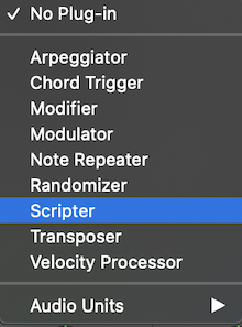 MIDI FX Options